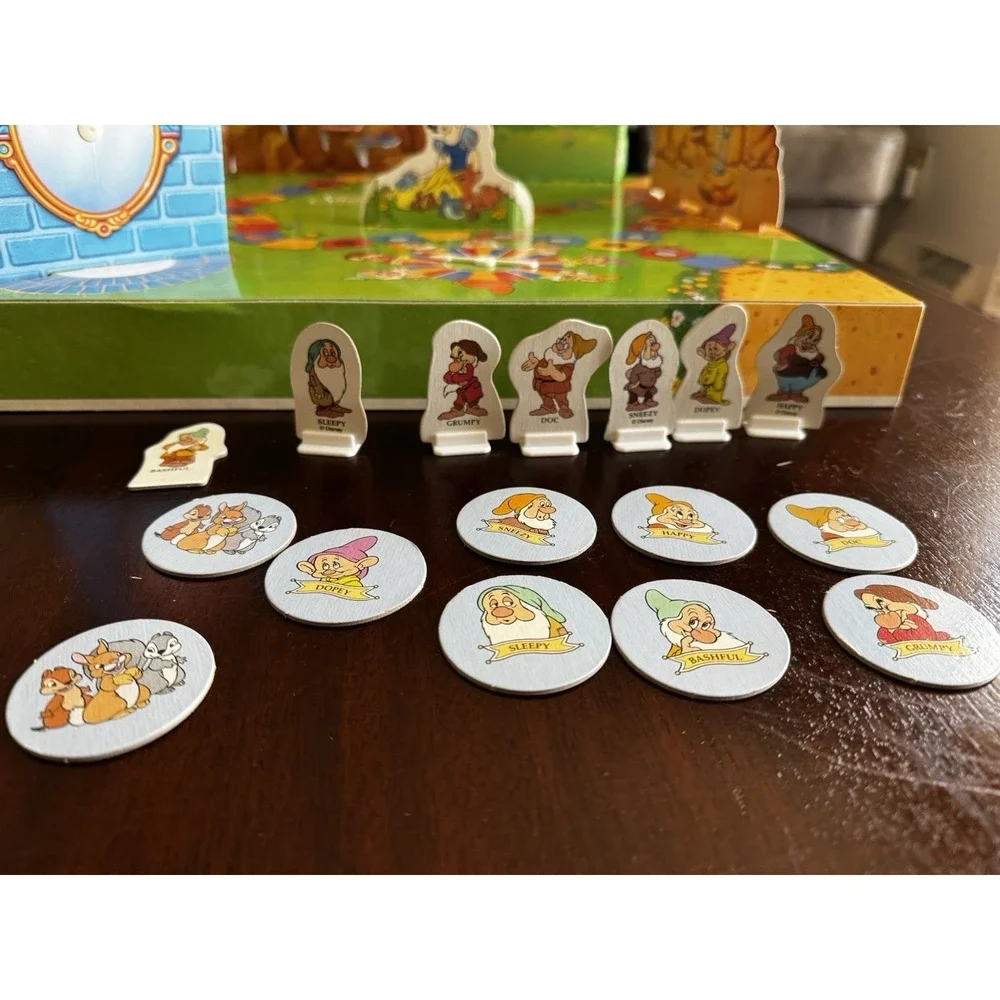 Vintage Snow White and the‎ Seven Dwarfs Board Game Milton Bradley 1992 COMPLETE